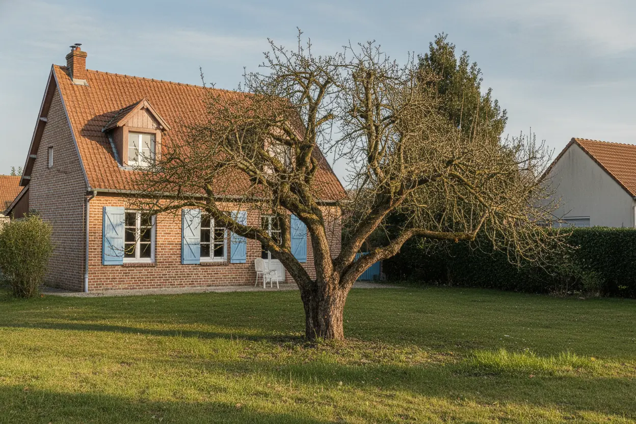 Pommier éclairci après taille douce à Saint-André-les-Vergers